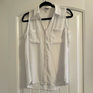 Express White Buttoned Blouse